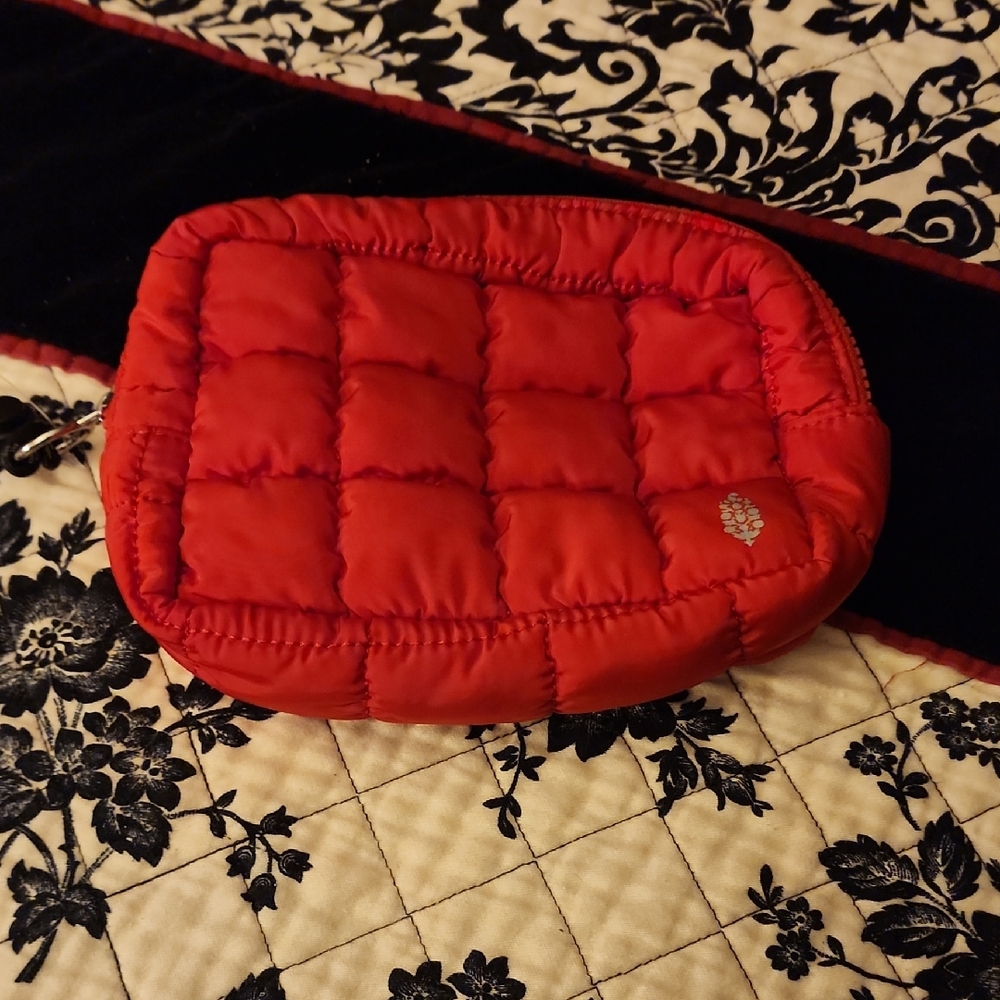 Free People Red Quilted Pouch